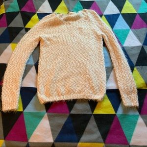 Fuzzy Knitted Crewneck Sweater